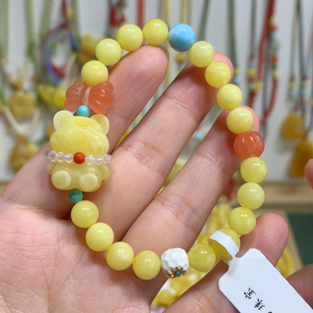 蜜蜡手链未镶嵌7.5m m