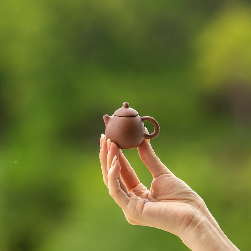 【野陶器】紫砂迷你小紫砂壶全手工袖珍指尖壶（X9675）