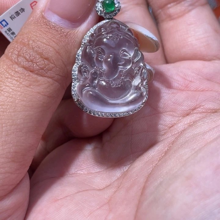 石英岩玉银S925镶嵌颈饰