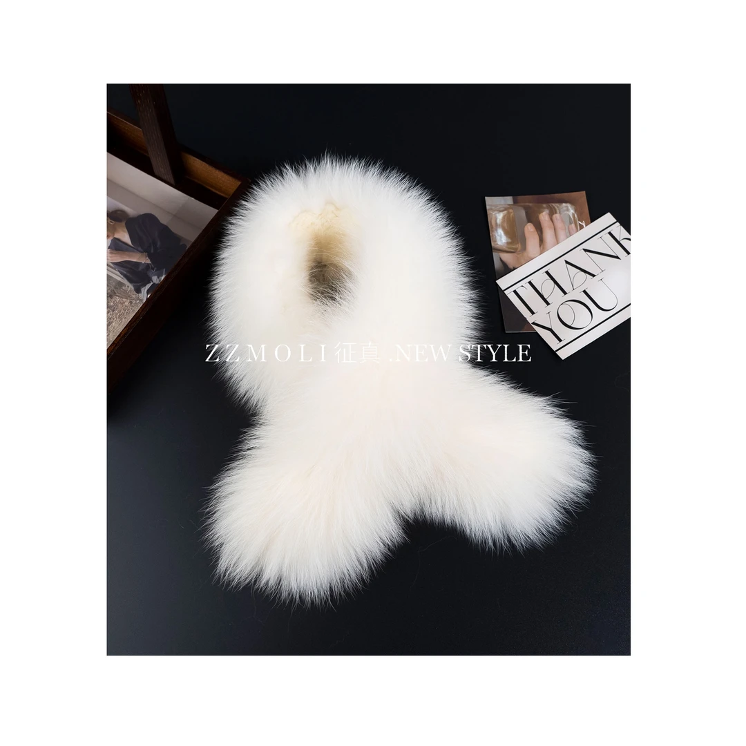 时尚气质狐狸毛大毛领围巾百搭女士双面毛领围脖ZBW7300