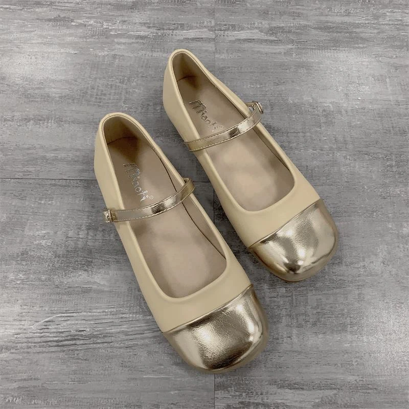 春秋新款韩式平底浅口方趾软底玛丽简鞋女式大号女鞋-