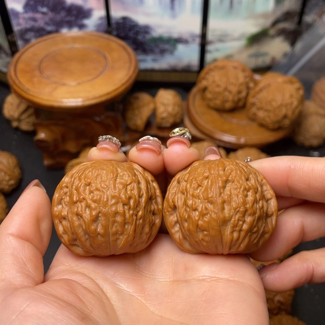 文玩核桃把件40全铁锤