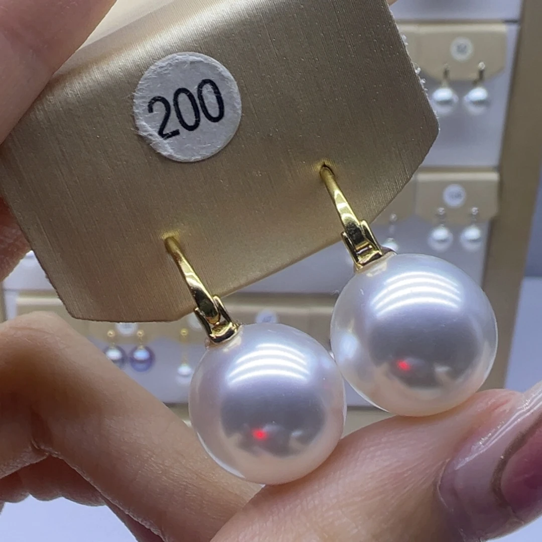 淡水珍珠耳饰银S925镶嵌