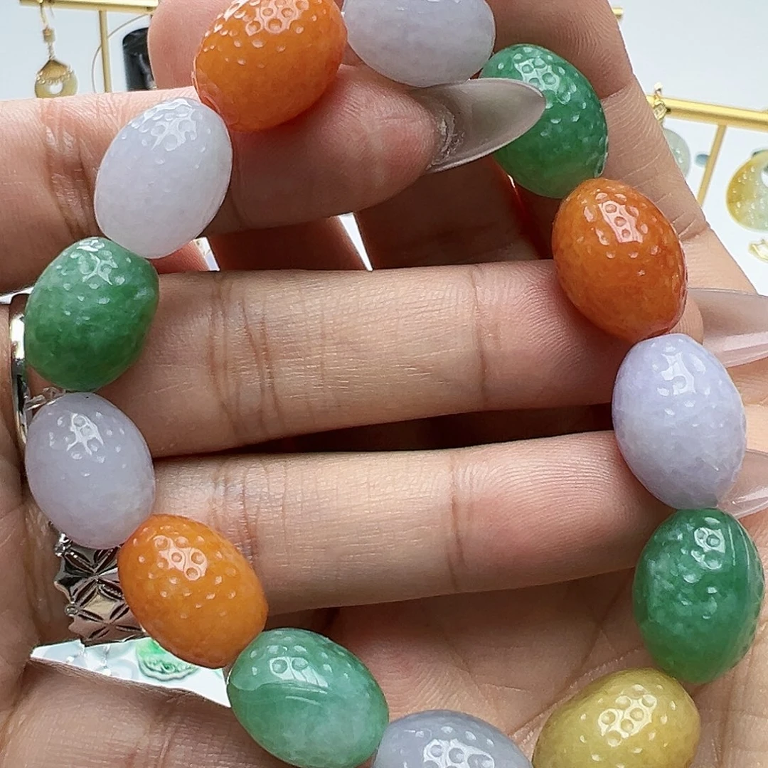 未镶嵌手链翡翠美*蛇天然缅甸A货翡翠
