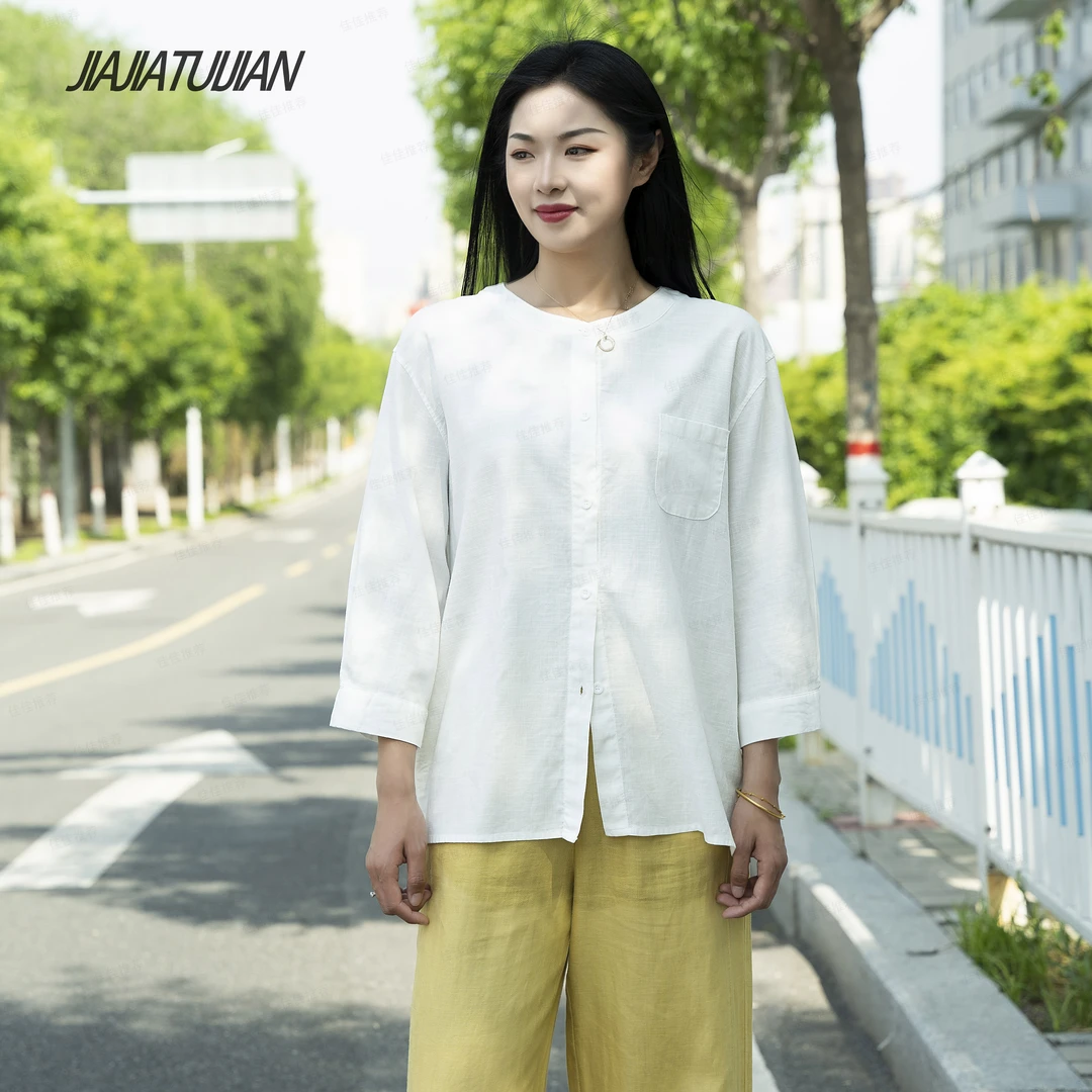 老钱风麻！夏日极简百搭轻薄口袋衬衫9861.Q