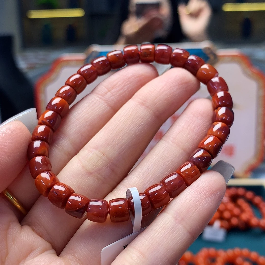 【闪购商品】南红玛瑙珠串未镶嵌W九口直切6mm