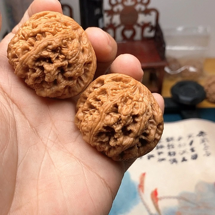 文玩核桃把件粗筋