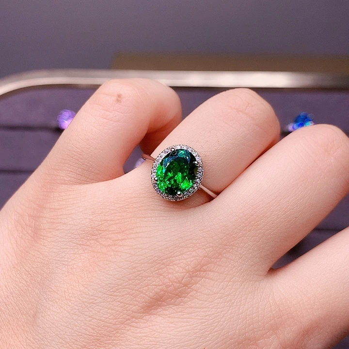 碧玺戒指银S925镶嵌