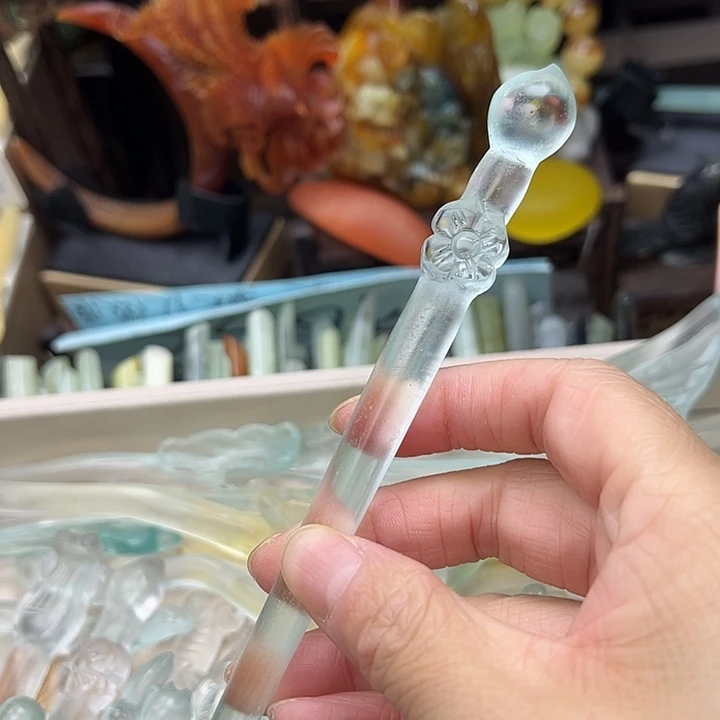 蛇纹石玉未镶嵌发簪