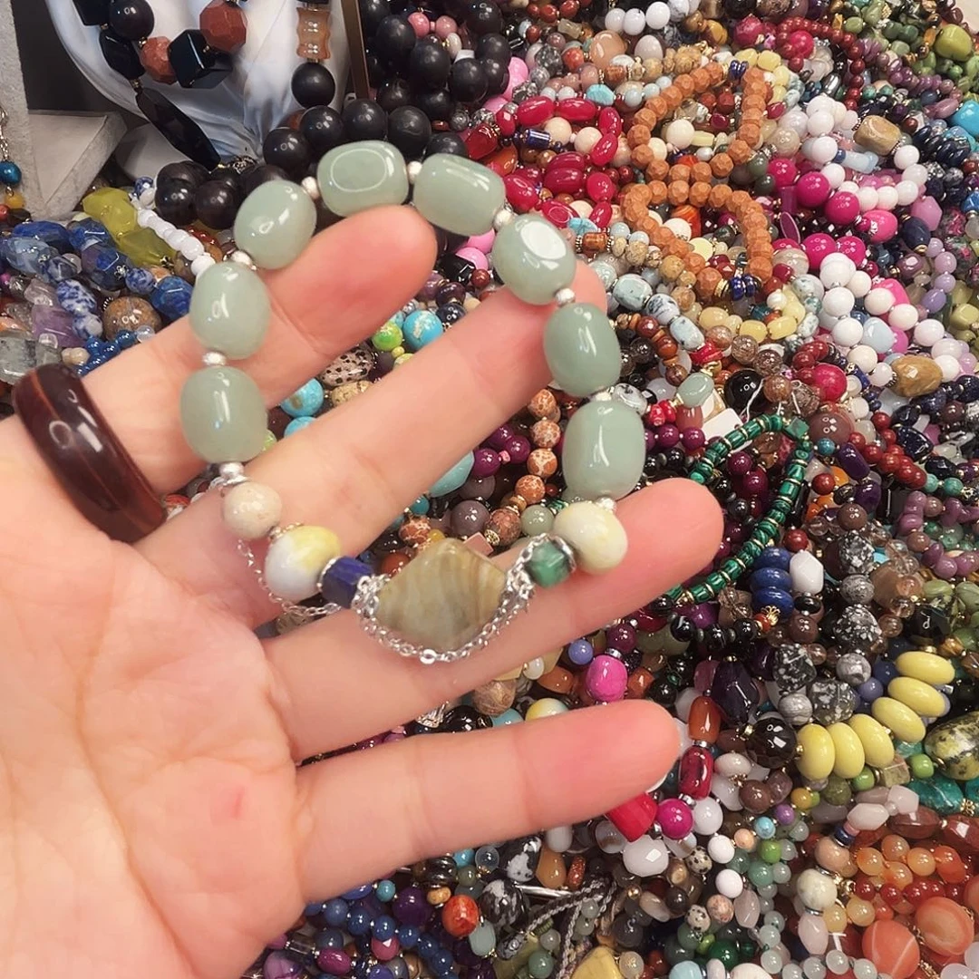 玛瑙/玉髓未镶嵌珠宝半成品绿东陵