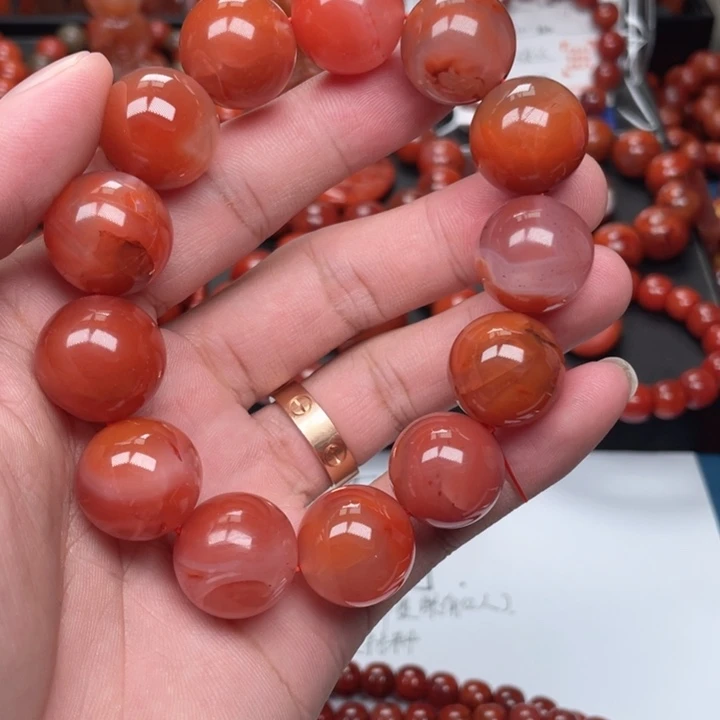 南红玛瑙未镶嵌手链