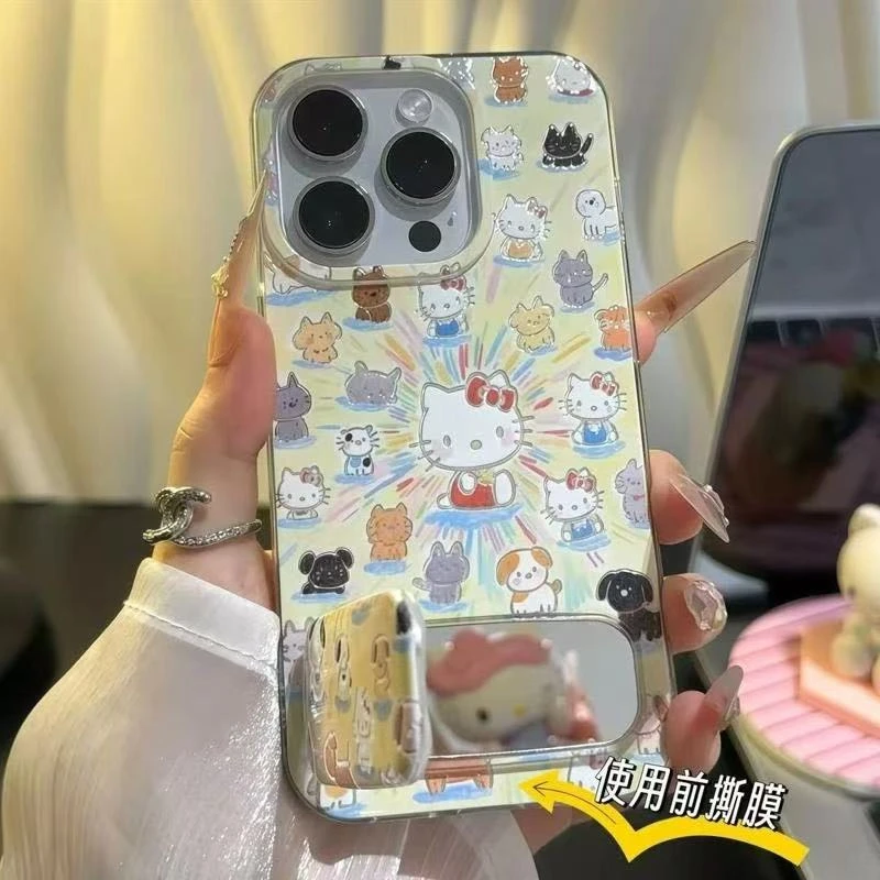 可爱爆炸凯蒂猫适用苹果17Promax羽纱手机壳vivo华为oppo小米15女