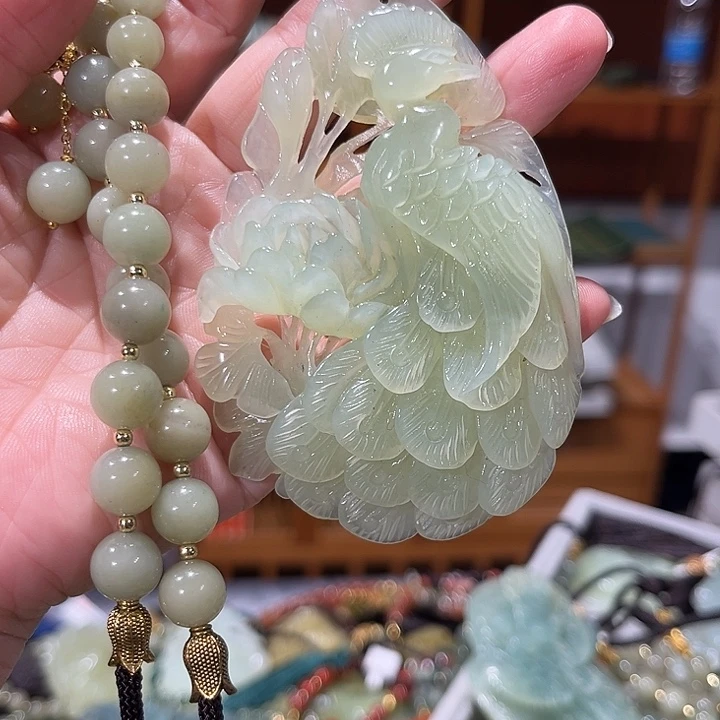 未镶嵌岫玉毛衣链