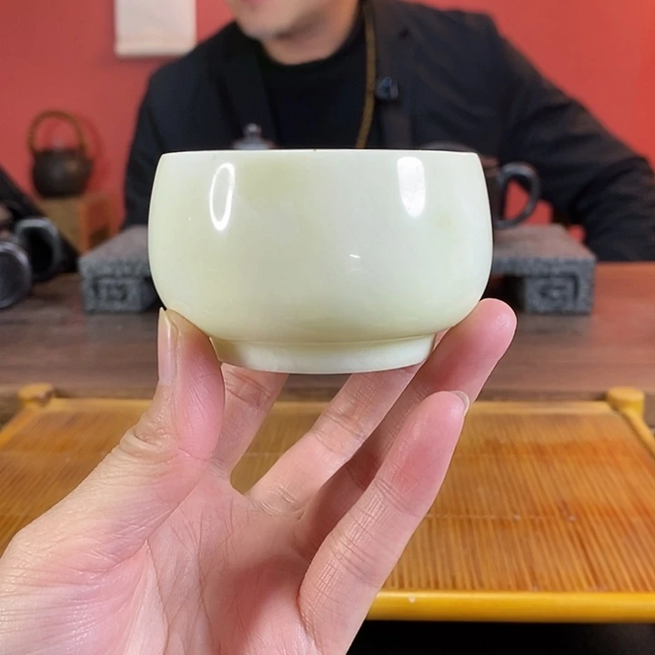 丹东白玉瑕疵般若杯100cc