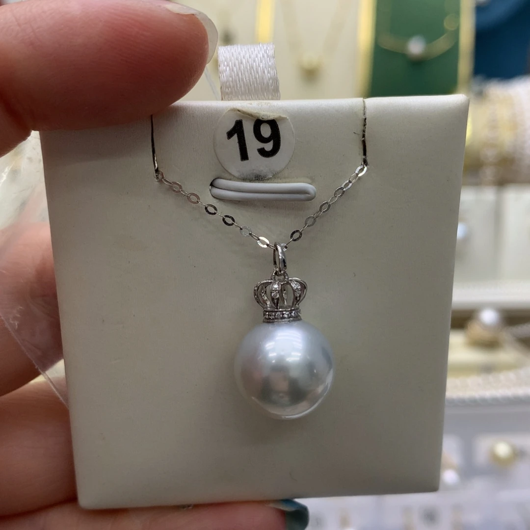 吊坠(不含链)18K金镶嵌海水珍珠