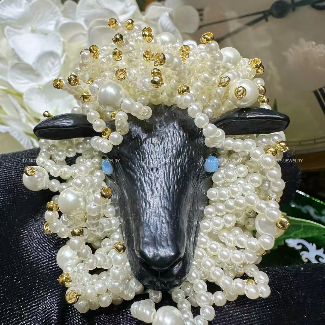 羊咩咩 编织 中古vintage 重工复古戒指