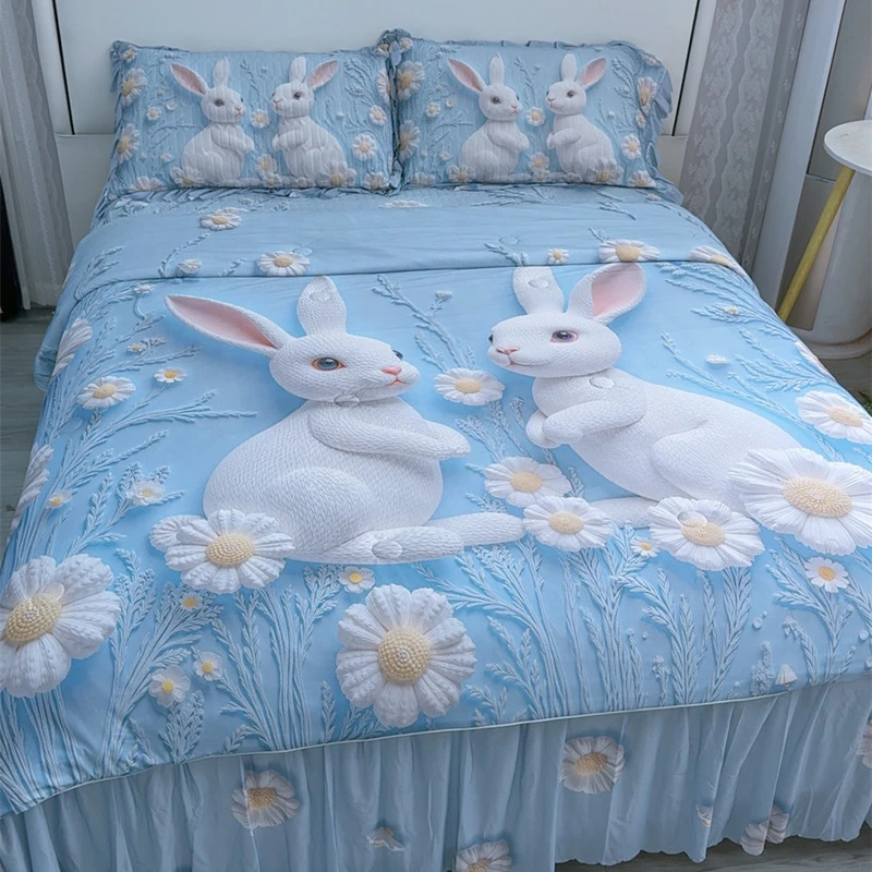 夏凉被/床盖款软凉席四件套空调被床单薄被子春秋床上用品夏天