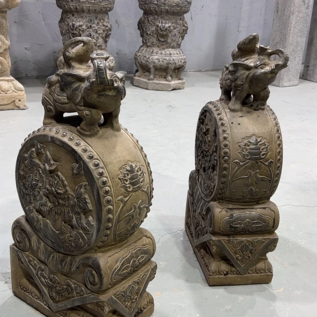 抱鼓石黑青石不包邮