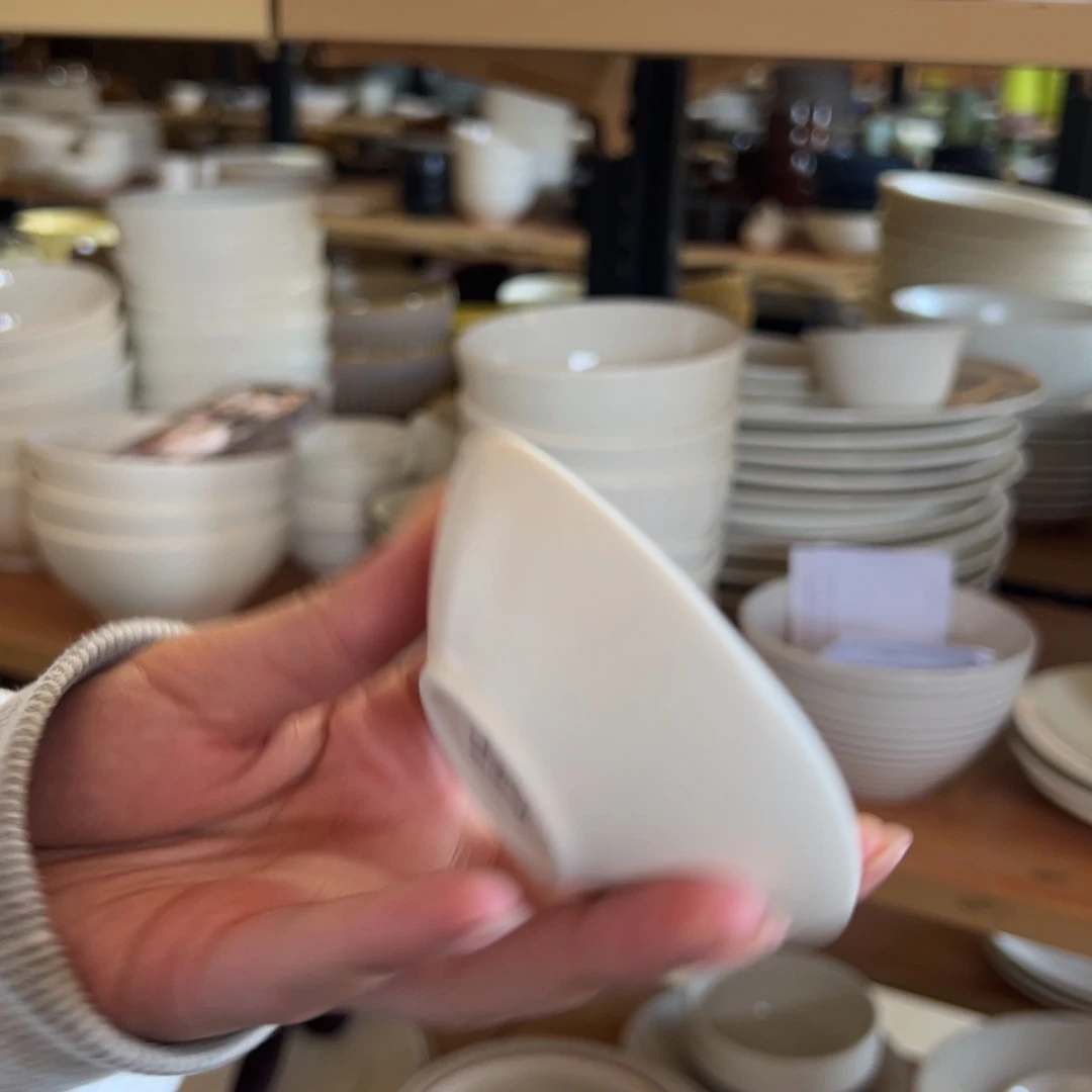 新骨瓷062瑕疵慎拍哑光白3.5寸元宝酒酱碟