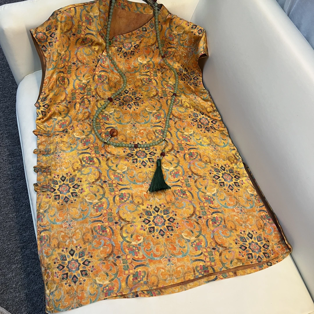 9810国风气质上衣衬衫女装2025年新中式国风女装斜襟复古提花上衣