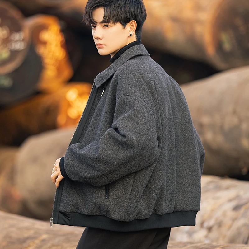 冬季复古90白鸭绒保暖翻领羽绒服男士25新款时尚百搭休闲通勤外套