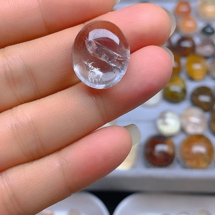 水晶珠宝半成品银S925镶嵌雪*