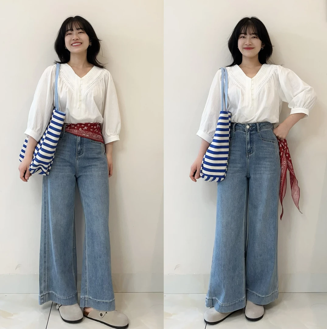 牛仔九分阔腿裤女2025秋季新款高腰宽松垂感显瘦百搭小个子直筒裤