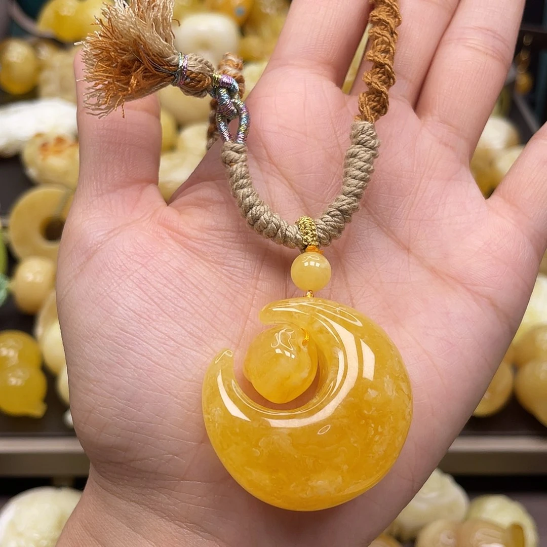 蜜蜡裸石未镶嵌葫***）蜜蜡