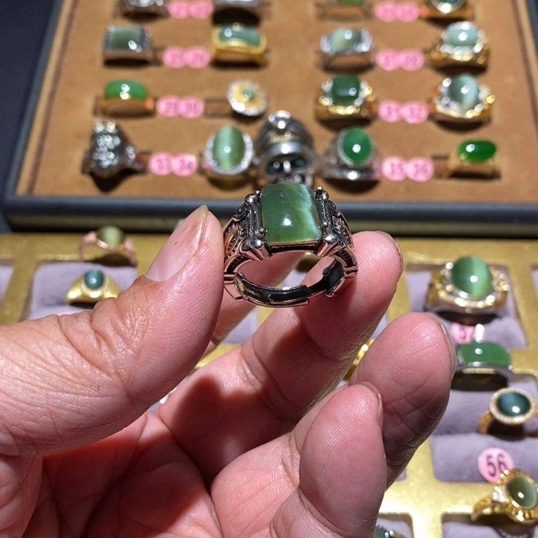 和田玉（碧玉）戒指未镶嵌