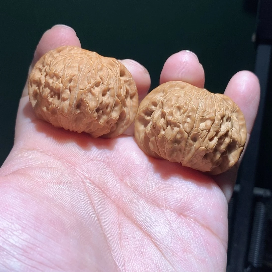 文玩核桃把件44磨盘全品