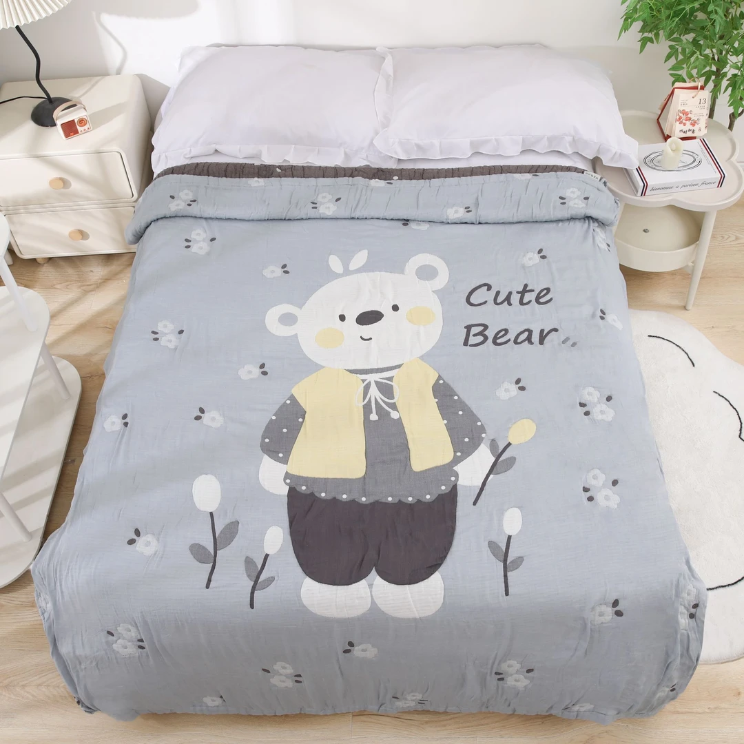 【花间熊】150/200超柔莱赛尔可机洗天丝果冻毯夏被空调被