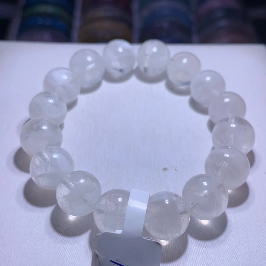 手串水晶银S925镶嵌雪花幽灵13.7m