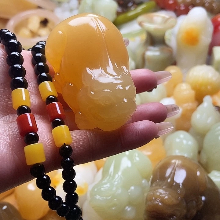 完全开放手把件皮休