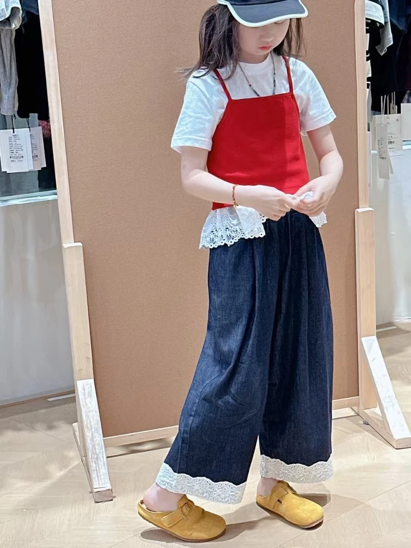 &苏珊&2025新款夏款红色小背心套装mx洋气9973