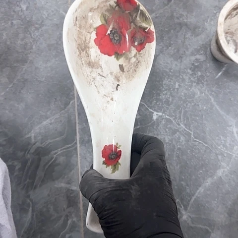 瓷片国营厂库存微瑕22.5厘米