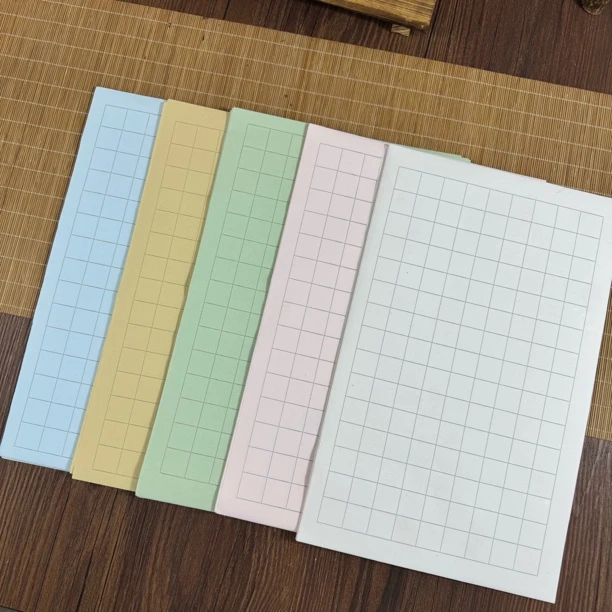 【加厚蜡染绢纸日课纸】小楷行草书方格竖格半生熟宣纸