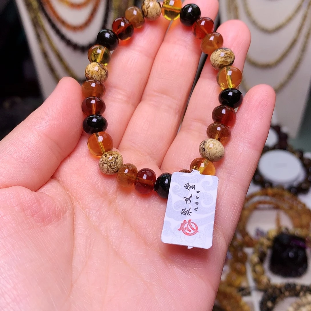 琥珀未镶嵌裸石8精品多宝单圈-74