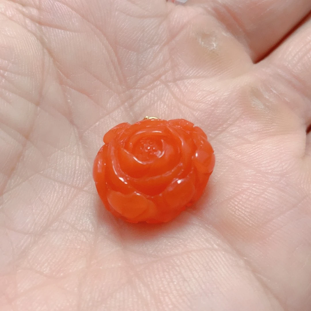 南红玛瑙吊坠(不含链)银S925镶嵌