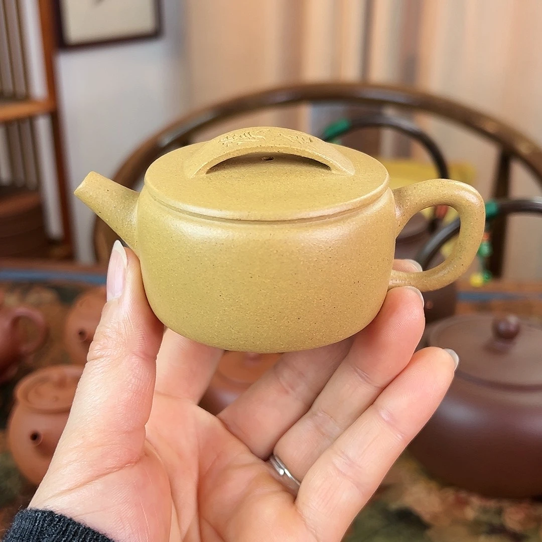 紫砂茶壶精品原矿 汉瓦 薄胎黄段泥 110cc