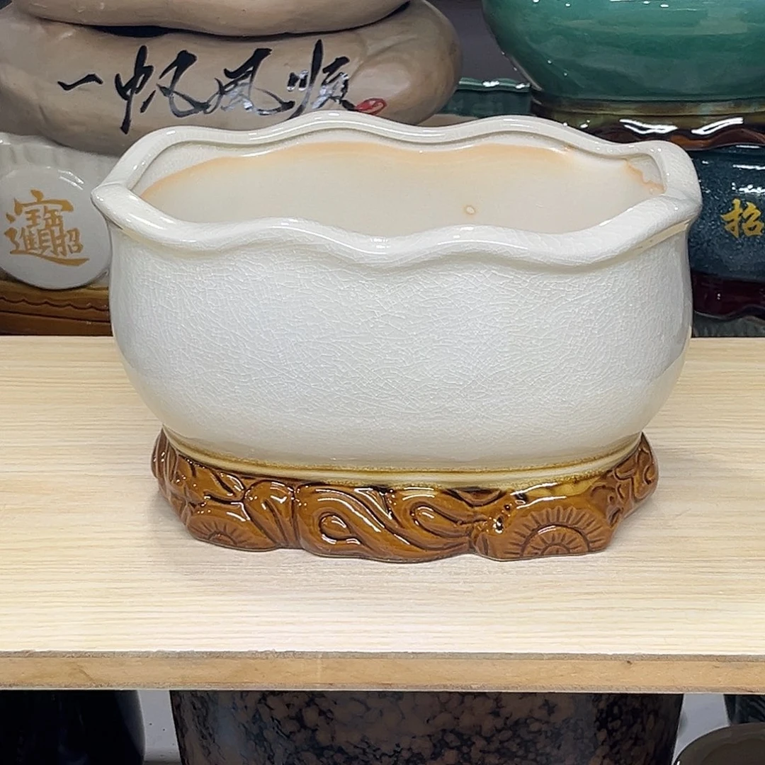 陶瓷绿植多肉微瑕花盆口径24*15*14