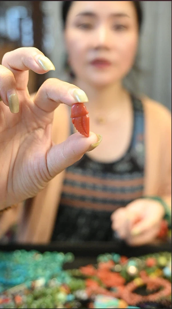 茶-红色小蟹钳DIY配件