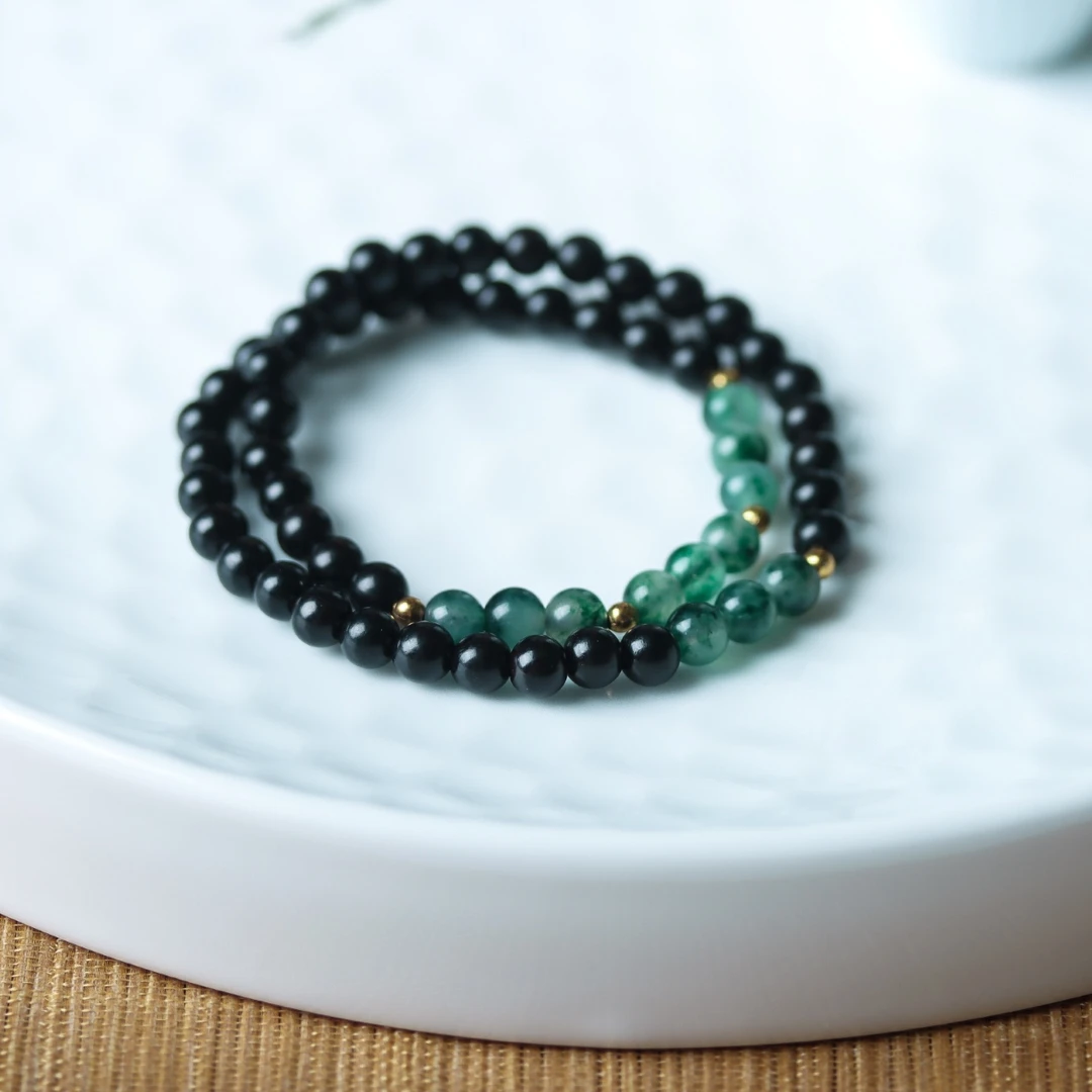 紫光檀双圈6mm新中式国风手串