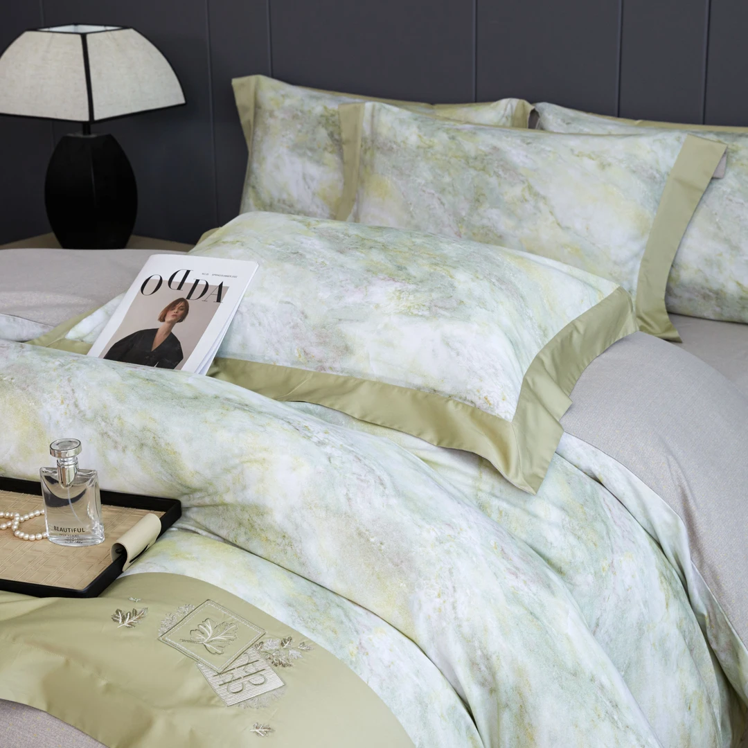 POCKET PIG/布袋猪【维亚纳】高支高密全棉纯棉磨毛绣花套件