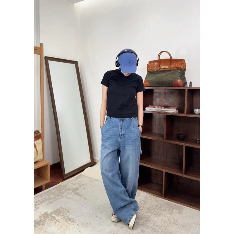 小众设计潮牌买手店男女同款PT 复古水洗工装牛仔裤89085