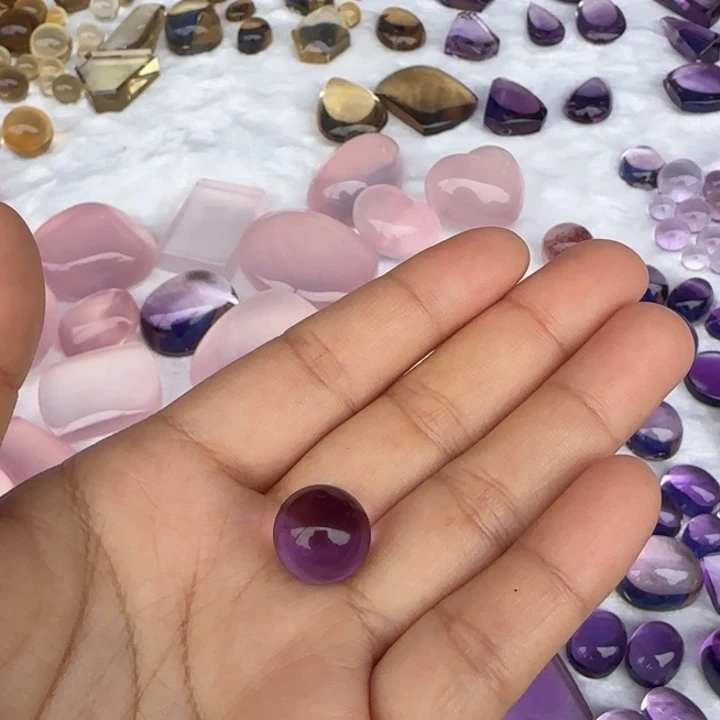 烟晶手链未镶嵌天然水晶单珠