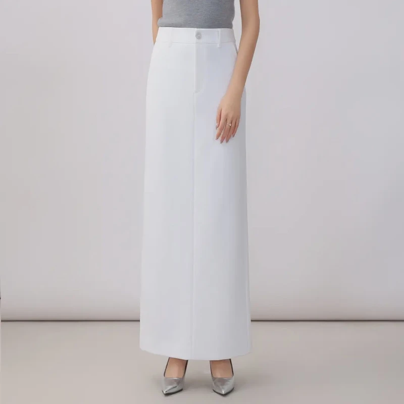 AMASS/阿玛施 春夏气质百搭优雅高腰中长款修身直筒半身裙5200472