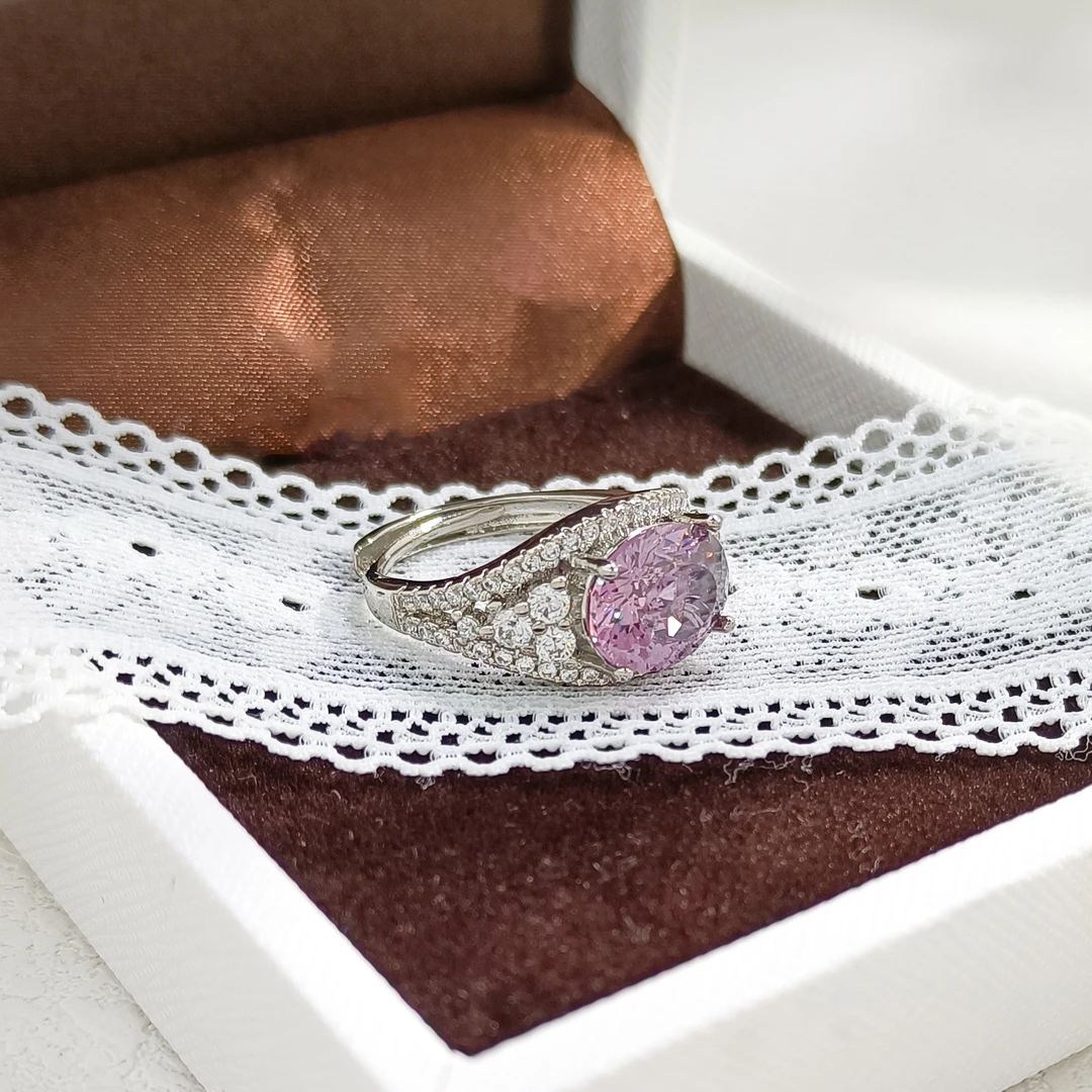 铜合金合成锆石戒指 WKLQ-009011【晚风絮语】戒指轻奢精致简约