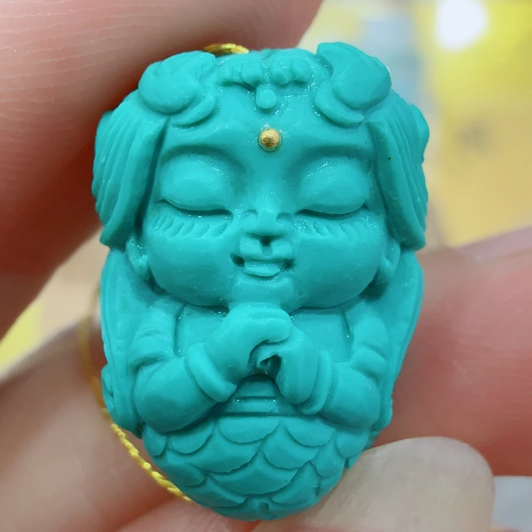 未镶嵌绿松石珠宝奇石你****我