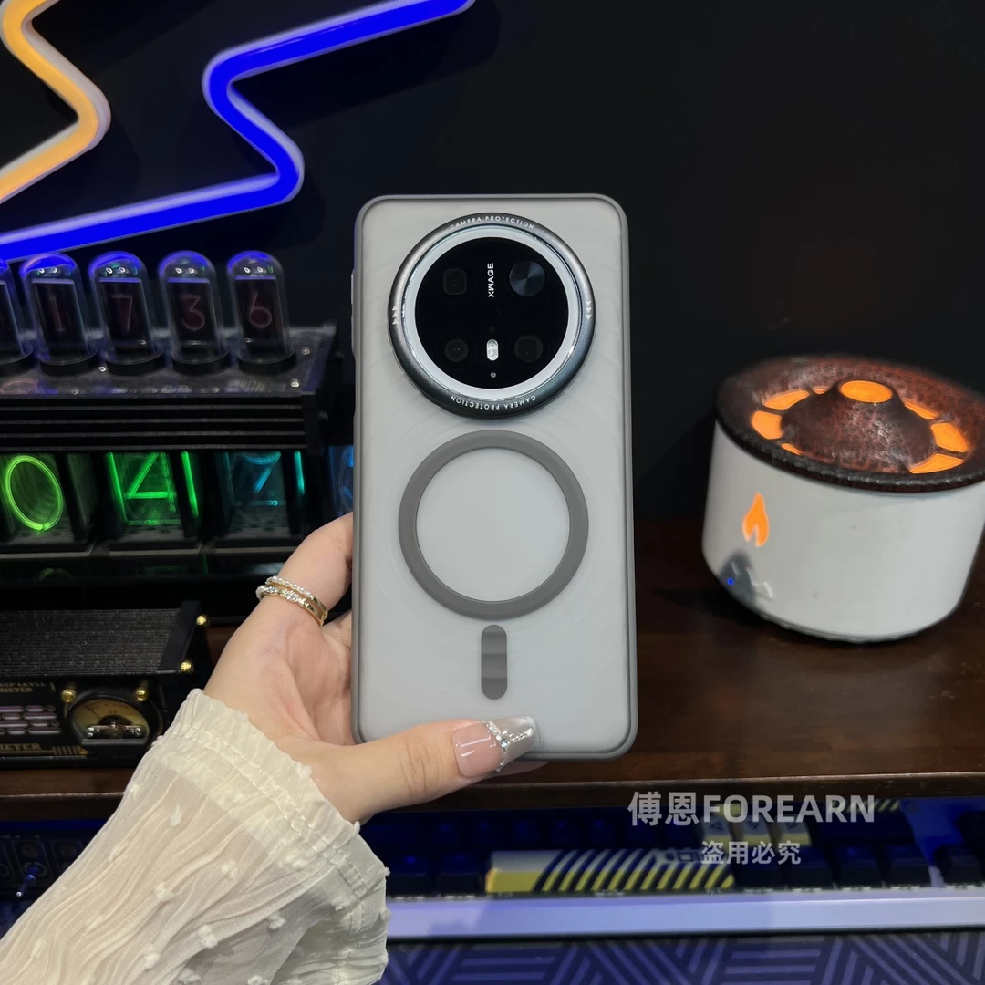 适用于华为mate70pro手机壳波漾纹磁吸mate70网红磨砂保护套个性