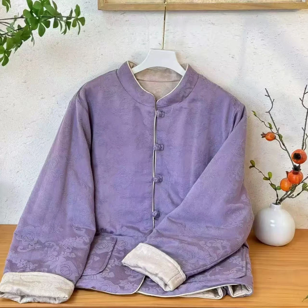 【梵·否】SS-9004秋冬季新款休闲百搭单排扣双面穿棉服